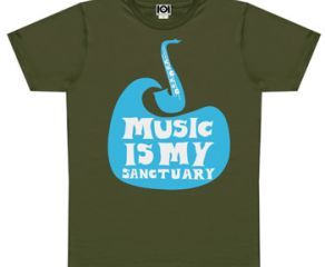 Music Is My Sanctuary - Army (T-Shirt)